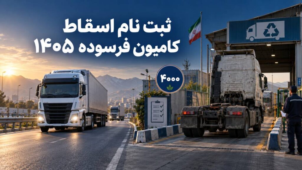 ثبت نام اسقاط کامیون فرسوده ۱۴۰۵ با ظرفیت ۴ هزار کشنده